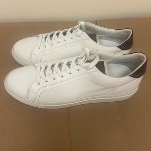 To Boot New York White and Brown Sneakers